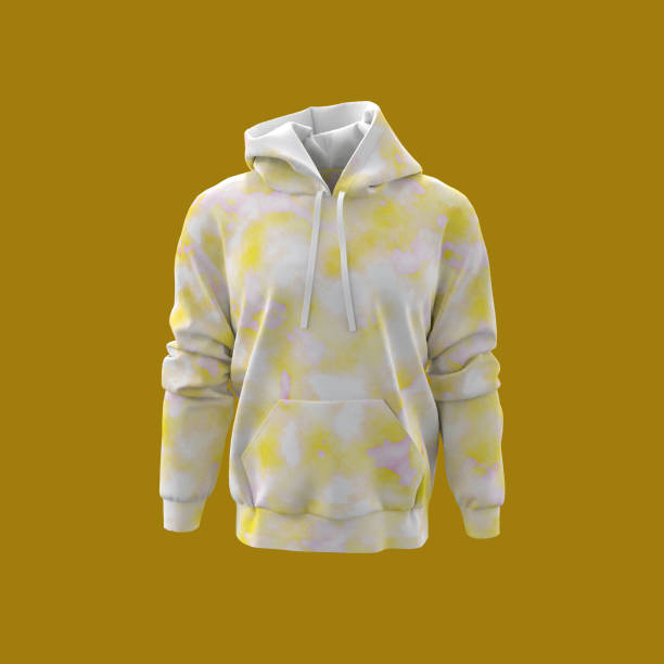 istock Blank tie dye hooded sweatshirt mockup for print 1322403670