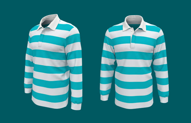 maquetes de camisa de rúgbi listrada - rugby shirt - fotografias e filmes do acervo