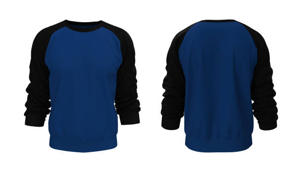 istock Blank sweatshirt mock up in front and back views 1322404978