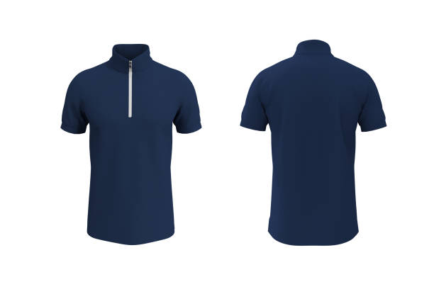 istock Blank tracktop shirt mockup, track front and back view 1322405064