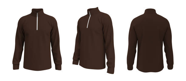 istock Blank tracktop shirt mockup, track front, side and back view 1322405069