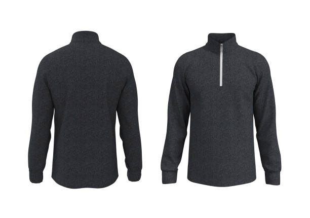 istock Blank tracktop shirt mockup, track front and back view 1322405141