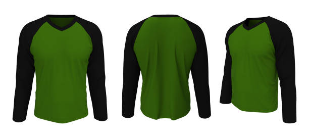 istock Long-sleeve raglan t-shirt mockup 1322405151
