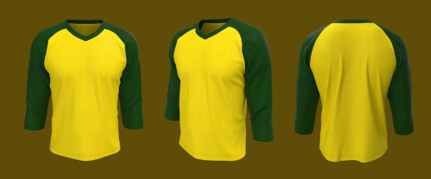istock Long-sleeve raglan t-shirt mockup 1322405170