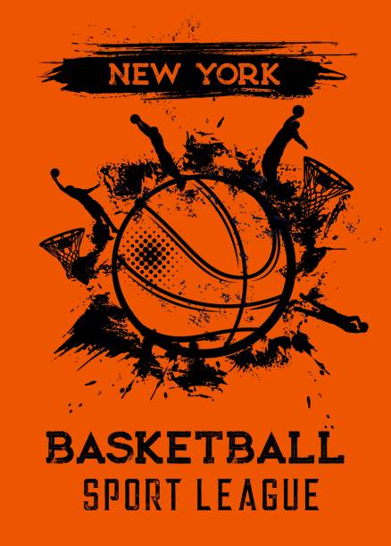 istock Basketball league tournament grungy vector poster 1322405759
