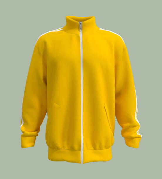 Blank tracksuit jacket mockup Blank tracksuit jacket mockup, 3d illustration, 3d rendering tracksuit stock pictures, royalty-free photos & images