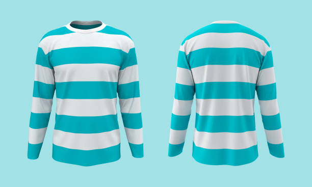 istock men's striped long-sleeve t-shirt mockup in front and back views 1322406389