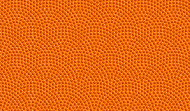 illustrations, cliparts, dessins animés et icônes de ballon de basket-ball orange motif pointillé sans couture. arrière-plan vectoriel - rubber