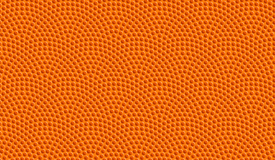 Orange basketball ball seamless dotted pattern. Vector background. RGB. Global colors