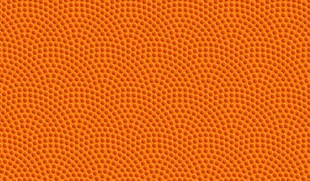 Vector illustration of Orange basketball ball seamless dotted pattern. Vector background