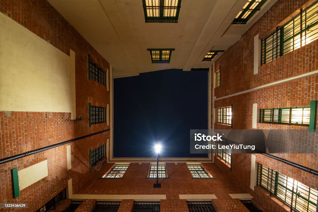 Exterior of historical building Exterior of historical building in Hong Kong Abstract Stock Photo