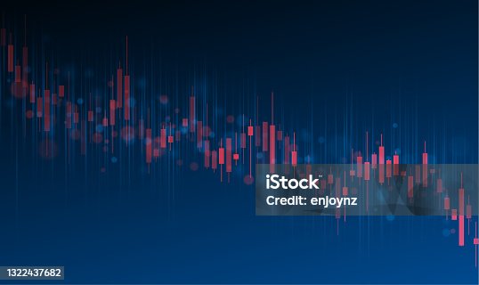istock Stock market declining graph 1322437682