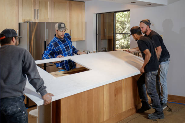install porcealin slab countertop