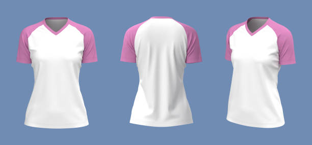 istock Short-sleeve raglan t-shirt mockup 1322443971
