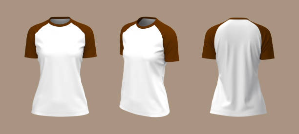 istock Short-sleeve raglan t-shirt mockup 1322443990