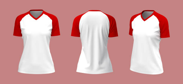 istock Short-sleeve raglan t-shirt mockup 1322443991