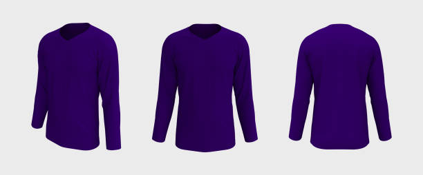 istock men's long-sleeve t-shirt mockup in front, side and back views 1322444014