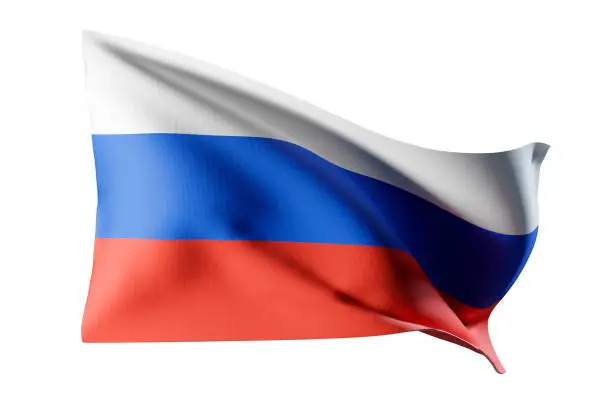 Russian Federation Wavy Flag Wavy Flag isolated on white background