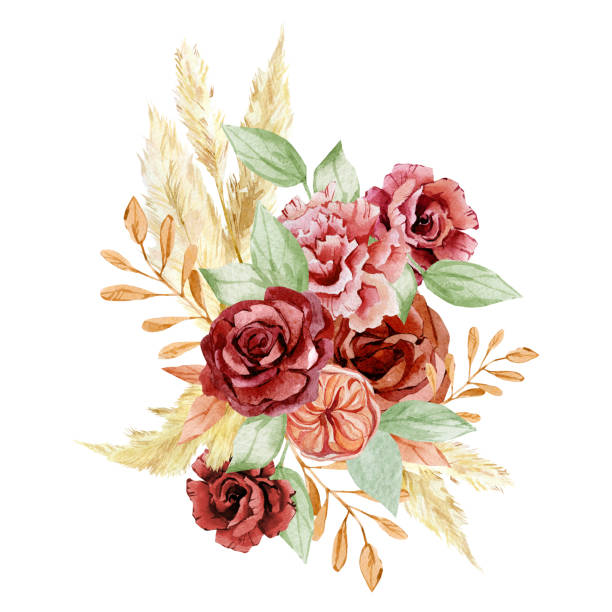 Flores De La Boda De Color Borgoña - Banco de fotos e imágenes de stock -  iStock