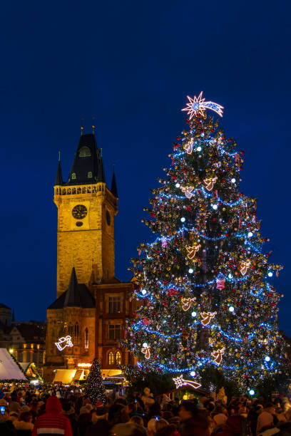 istock Christmas tree on Old Town Square in Prague, Czech Republic 1322450187