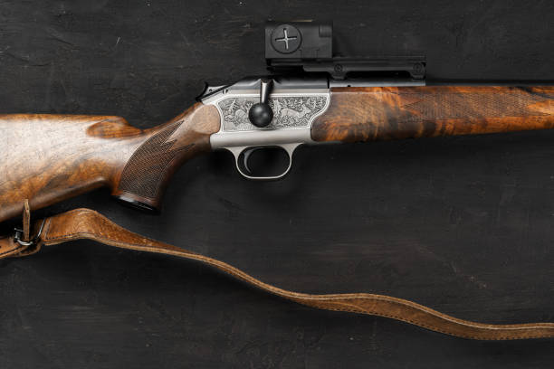 istock Smoothbore hunting gun on black background close up 1322450954