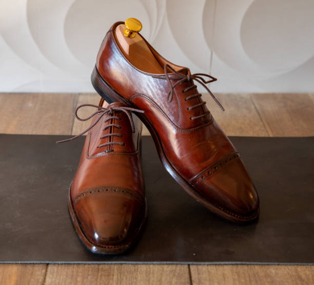 istock Brown leather dress shoes 1322452261