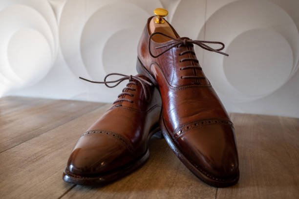 istock Brown leather dress shoes 1322452368