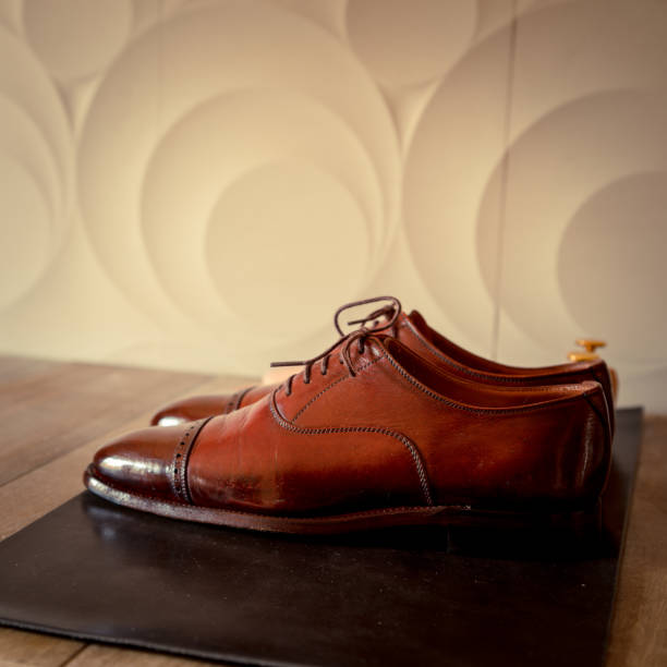 istock Brown leather dress shoes 1322452393