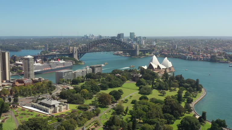 Aerial view of Sydney Harbour area Sydney Australia