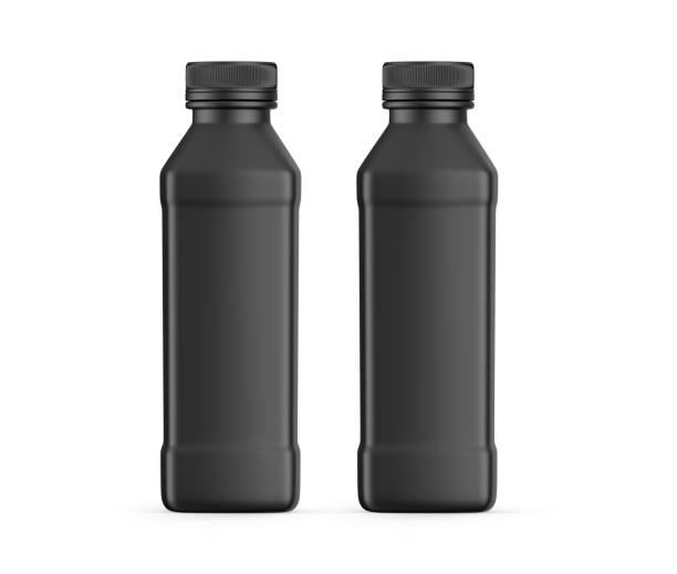 istock Plastic bottle mockup with lid on isolated white background, packaging bottle for liquid, ready for design presentation, 3d illustration 1322455649