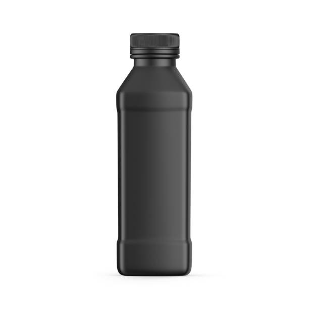 istock Plastic bottle mockup with lid on isolated white background, packaging bottle for liquid, ready for design presentation, 3d illustration 1322455660