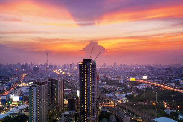 istock Bangkok cityscape concept, Business district with high building 1322459007
