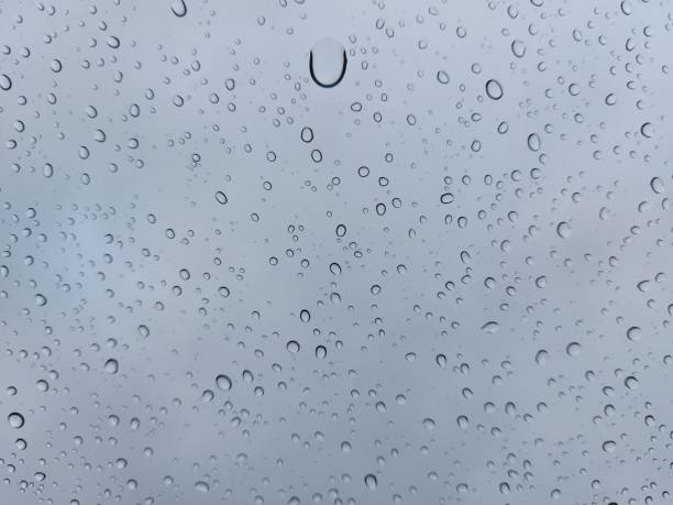 istock Window Indoor with raindrops on glass background full frame 1322463723