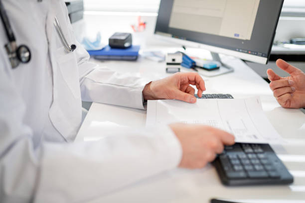 istock Doctor and patient gesturing on consultations 1322483053