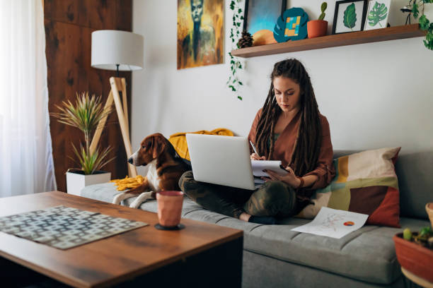 istock Hi is so loyal, he never leaves my side when I'm working 1322483405