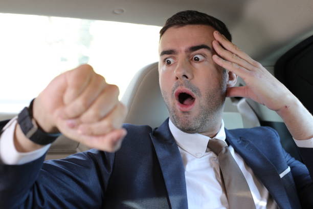 istock Very anxious businessman looking at watch 1322485356