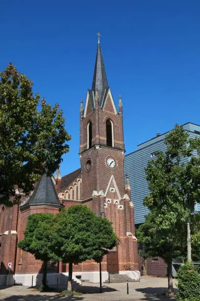 Bottrop, Germany. Protestant church in Germany. Evangelical church - Martinskirche.