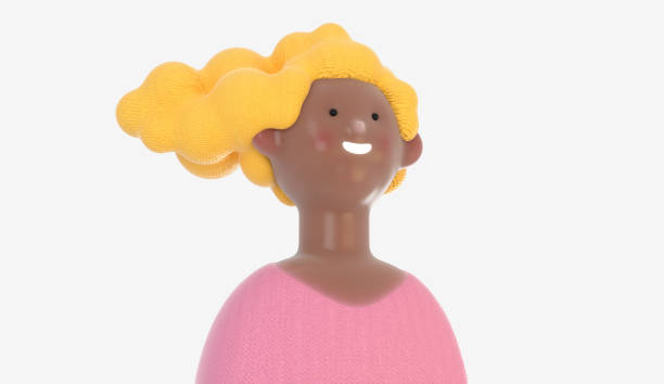 istock 3D Bright people portrait - young woman 1322486841