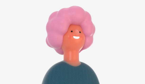 istock 3D Bright people portrait - young woman 1322486843