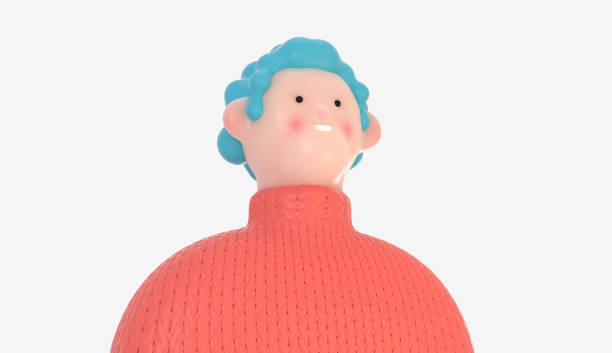 istock 3D Bright people portrait - young woman 1322486850