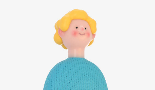 istock 3D Bright people portrait - young woman 1322486863