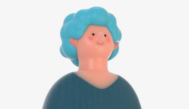 istock 3D Bright people portrait - young woman 1322486865