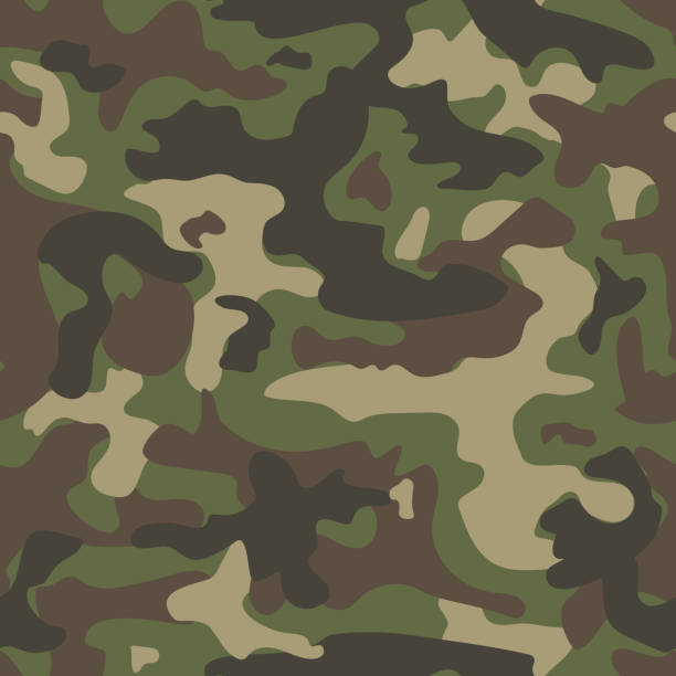 камуфляж бесшовный узор. - camouflage stock illustrations