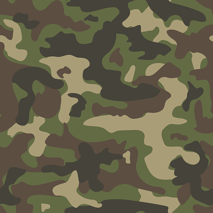 Camouflage seamless pattern. Abstract vector military background.