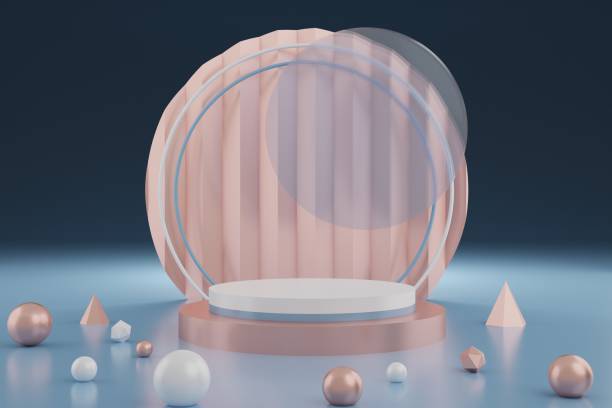 istock Premium Luxury  3d render podium studio background for display product. Stand step scene for product advertise. 1322488362