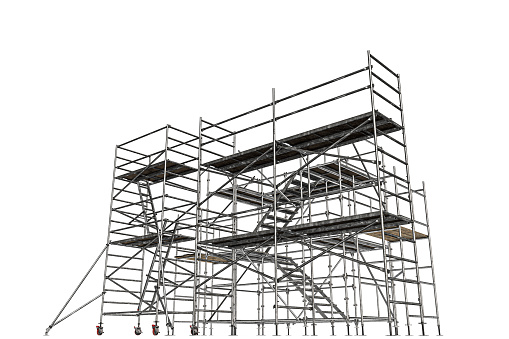 scaffolding isolated on white background 3d illustration