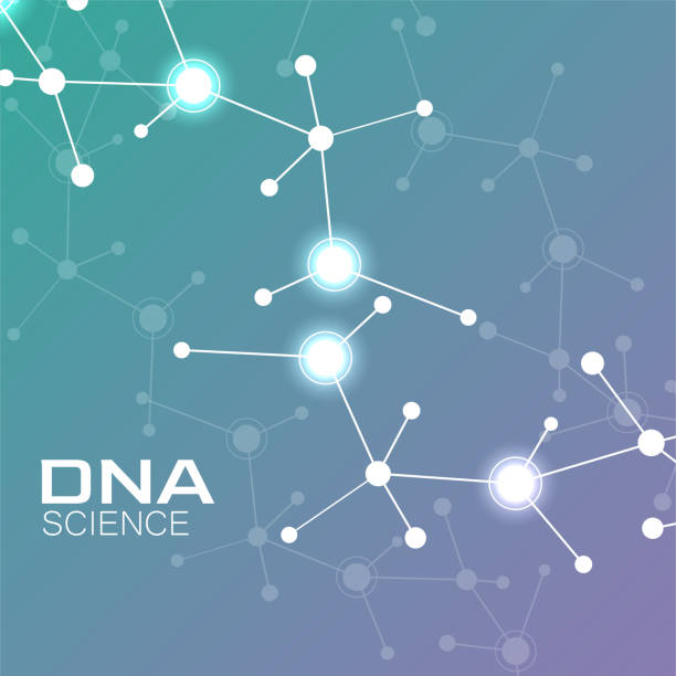 bildbanksillustrationer, clip art samt tecknat material och ikoner med abstrakt bakgrund av molekyler, ansluten struktur. dna, atom, nervceller. vetenskapligt koncept för din design - surt regn