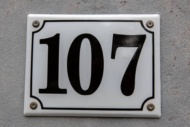 istock Close Up House Number 107 1322499618