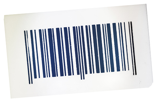 bar-code on the grunge white