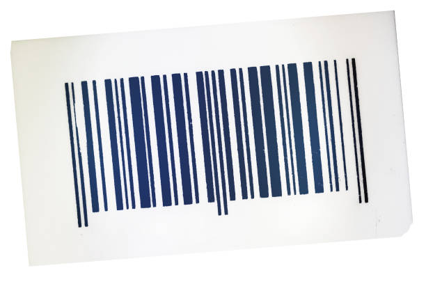 bar code on the white stock photo